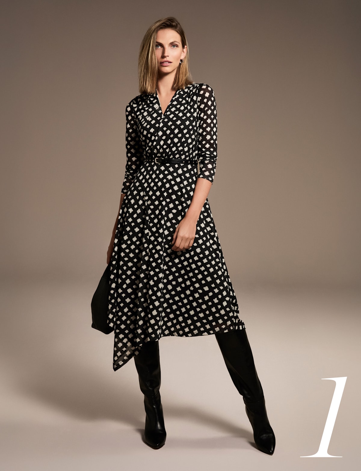 Woman wearing Phase Eight dress