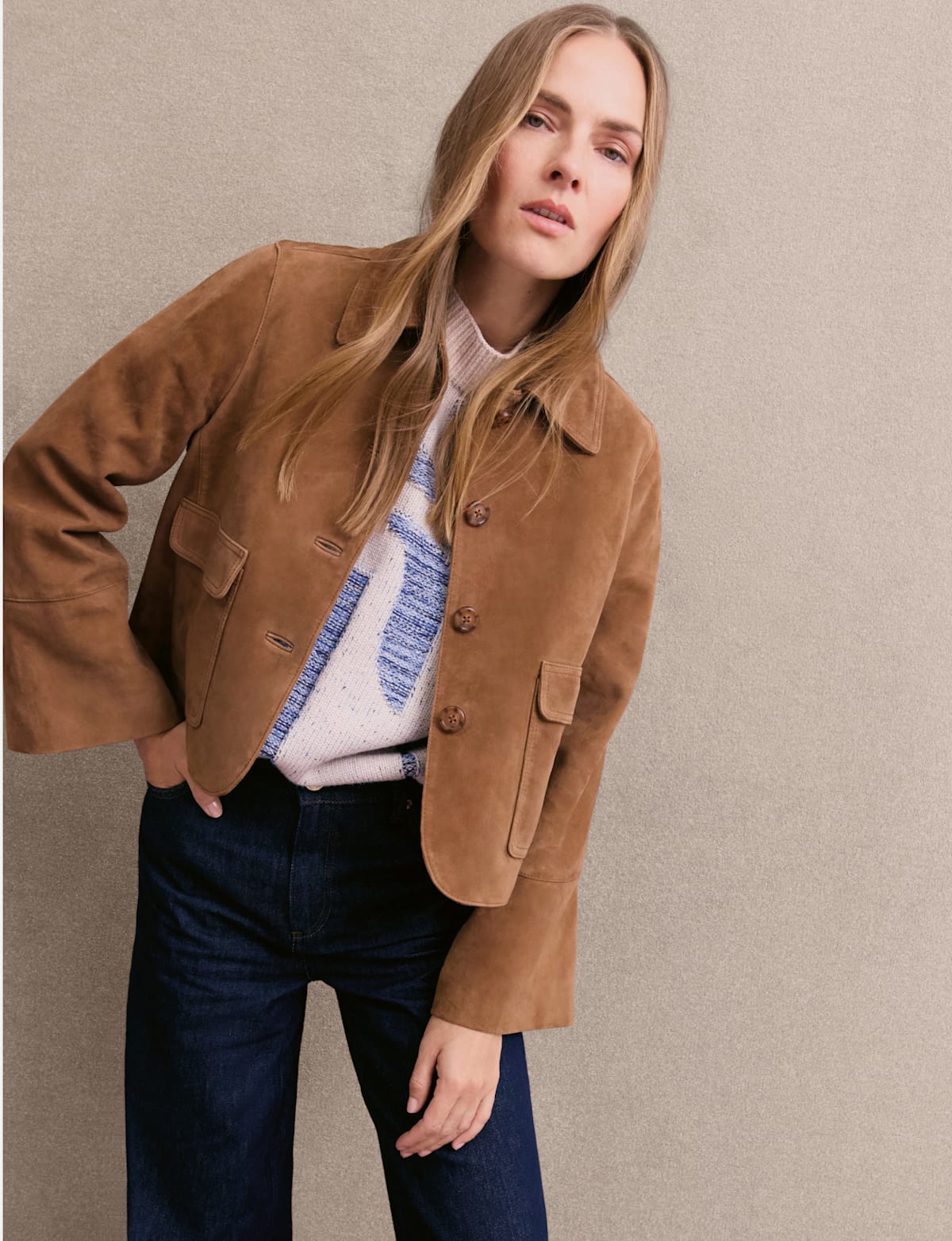 Woman wearing Phase Eight jacket