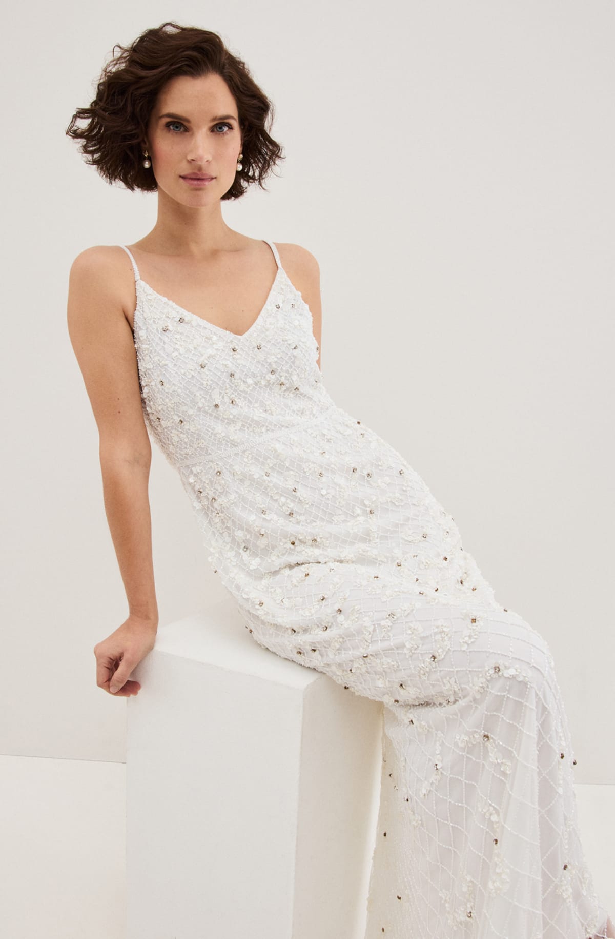 Woman wearing Phase Eight bridal style