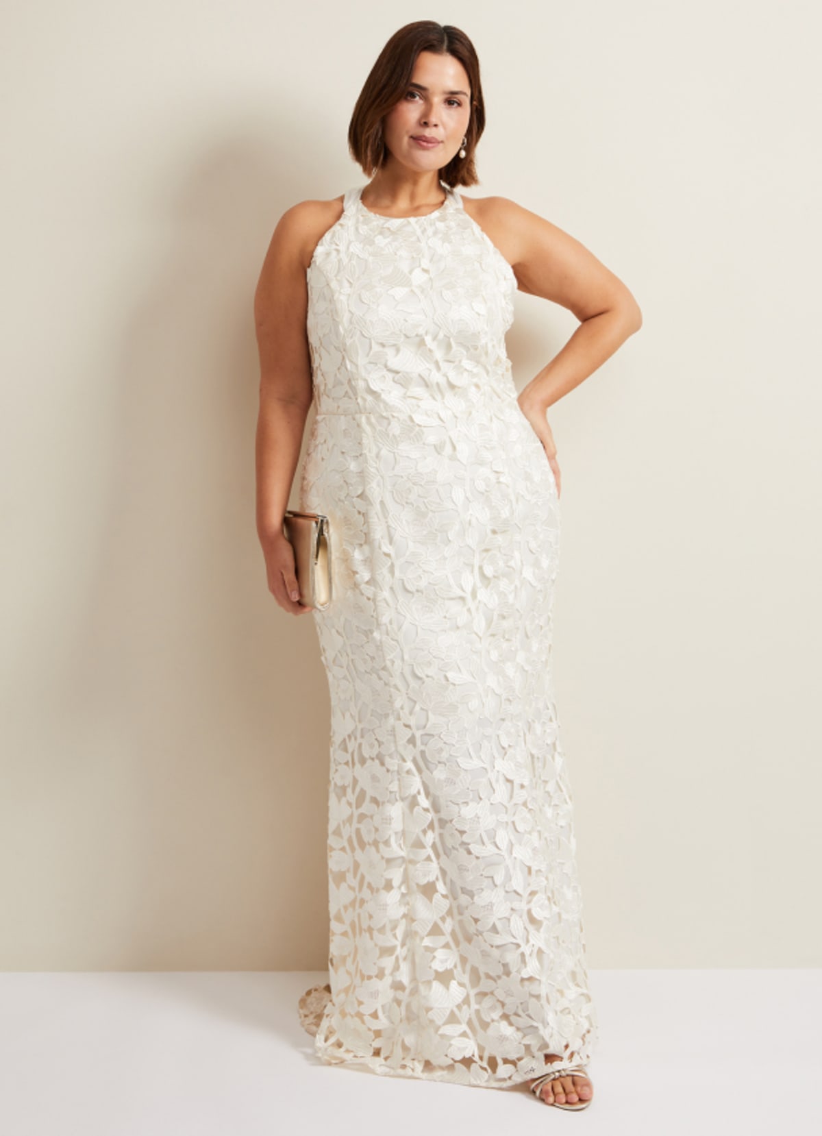 Woman wearing Phase Eight bridal style