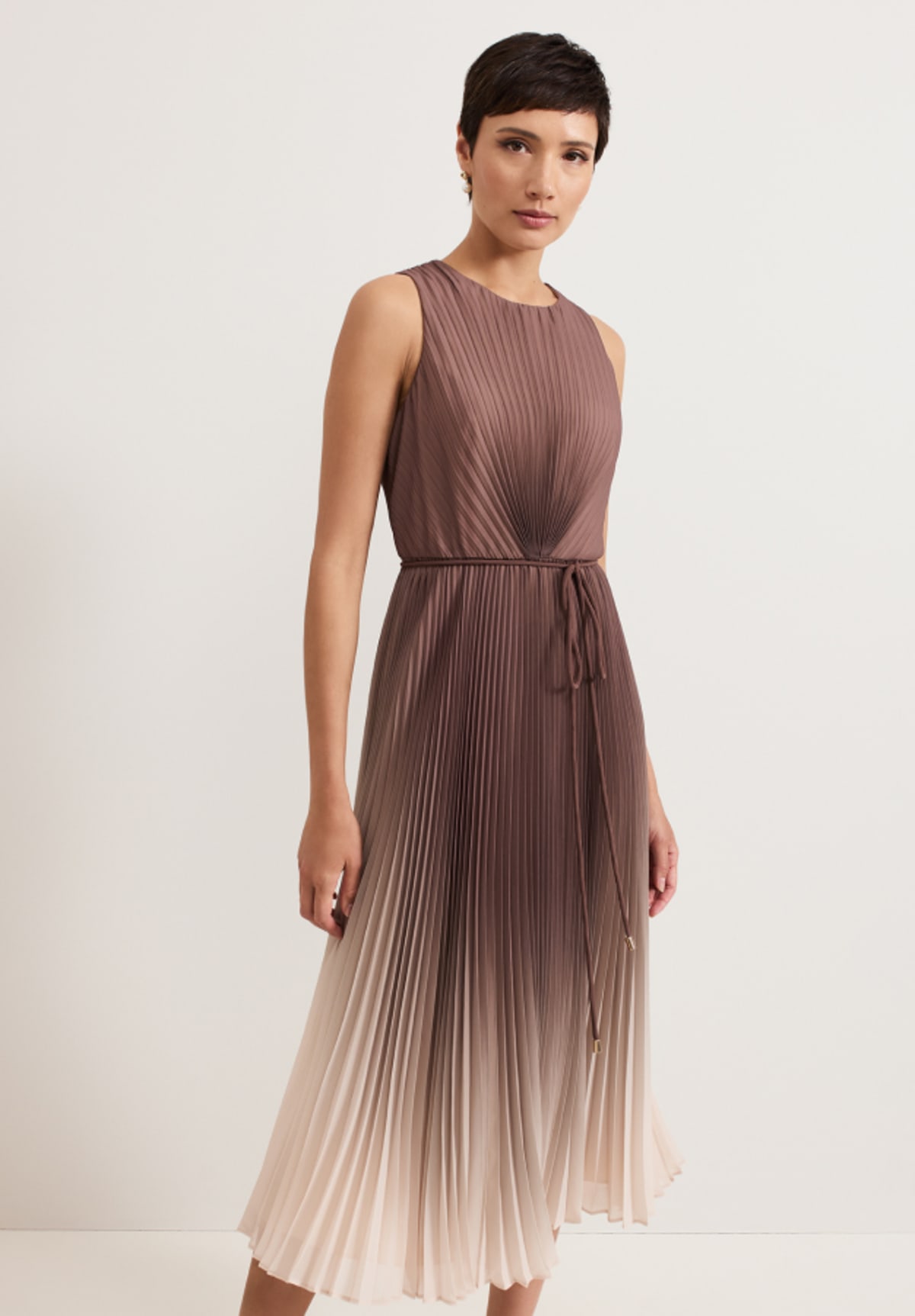 Woman wearing Phase Eight dress
