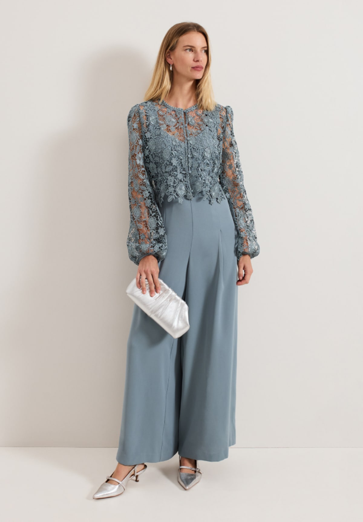 Woman wearing Phase Eight dress