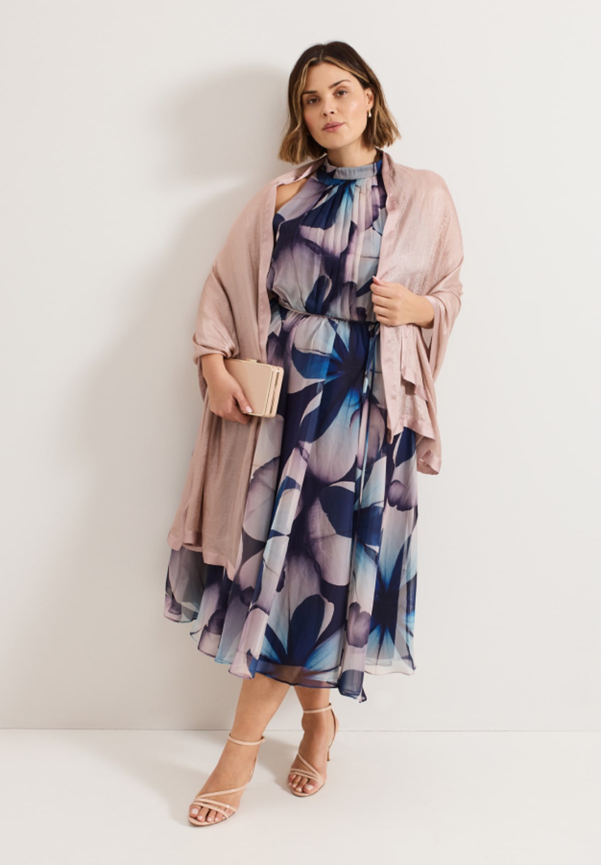 Woman wearing Phase Eight dress