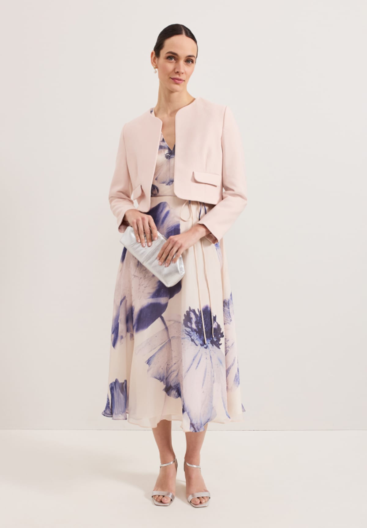 Woman wearing Phase Eight dress