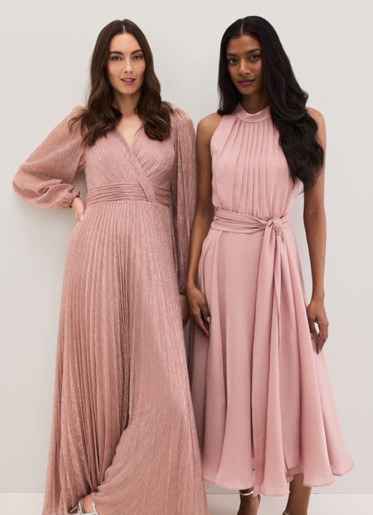 Women wearing Phase Eight bridesmaid dresses